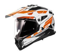 LS2 MX702 Pioneer II Namib, casque enduro XS Blanc/Orange/Gris Blanc/Orange/Gris