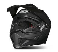 Simpson Xcursion Bandit Solid, casque d aventure M Noir Mat Noir Mat