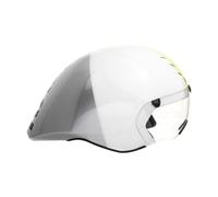 Casque aero kask mistral blanc argent jaune