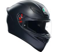 AGV - K1 S E2206, Casque Moto Intégral ECE, Style Racing avec Spoiler Aérodynamique, Entrées d’Air et Visière Anti-Rayures, Champ de Vision 190°, Prédisposition Intercom, Matt Black, S
