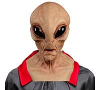 Casque Alien Latex - Masque complet pour Halloween, défilé costumé, nuits, rassemblements de danse, actes de théâtre parolaires, masque unique pour fête