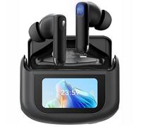 Casque Anti-Bruit ANC/ENC,Blackview AirBuds 12 Écouteurs Bluetooth sans fil, Écran tactile LED 400mAh ANC&ENC IPX7 étanche - Noir