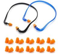 Casque Anti Bruit avec Bandeau, 2 Pièces Protections Auditives Réutilisables avec 10 Paires d'Embouts de Rechange, Bouchon d'Oreille Anti Bruit Professionnel pour Sommeil, Travail, Natation