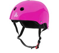 Casque anti-transpiration certifi Triple Eight pour le skateboard, le BMX, le roller derby et le roller, rose brillant, S/M