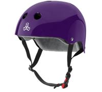 Casque anti-transpiration certifi Triple Eight pour skateboard, BMX, roller derby et roller, violet brillant, XL/XXL