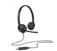 Casque aptus Logitech H340 avec microphone en noir Style Bandeau USB pour cours en ligne et appréciation de l'audio