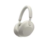 Casque Arceau Sony WH-1000XM5 Argent/Blanc, Bluetooth 5.2, Portée 10m, Freq. 4-40000Hz, Impédance 48 Ohm, Autonomie 30-40h, ANC, Câble 1.2m