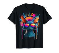 Casque Art Lunettes de Soleil Imprimé Devon Rex Cat Dad T-Shirt