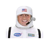 W WIDMANN MILANO Party Fashion - Casque d'astronaute pour adulte, bleu, chapeau en tissu, Nasa, espace, spaceman, spationaute, pilote de l'espace