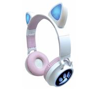 Lexibook Casque audio avec oreilles de chat – Bluetooth sans fil avec lumières – Argenté