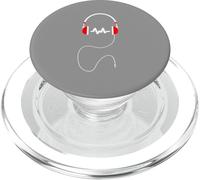 Casque Audio avec Logo Rouge et Blanc PopSockets PopGrip pour MagSafe