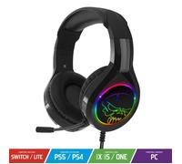 Casque Audio avec micro pour pc et console Gaming LED RGB - Microphone Flexible - Simili Cuir - SPIRIT OF GAMER