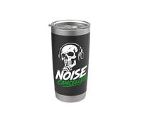 Casque audio avec motif tête de mort Gobelet isotherme en acier inoxydable double paroi