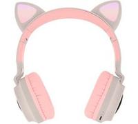 Casque Audio Bluetooth Design Oreilles Chat Animation lumineuse 12h Avizar Beige Beige G