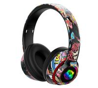 Casque Audio Bluetooth - Graffiti L750 Sans Fil, Pliable - Lumières LED RGB - Ecouteurs & Micro, Hi-Fi, Carte Mémoire