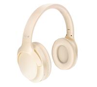 Casque Audio Bluetooth - LinQ - Pliable - Réduction de Bruit ANC - Microphone Intégré - Beige