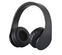 Casque Audio Bluetooth Pliable Sans Fil Avec Radio FM Et Lecteur MP3 Rouge Noir YONIS