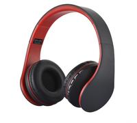 Casque Audio Bluetooth Pliable Sans Fil Avec Radio FM Et Lecteur MP3 Rouge Rouge YONIS