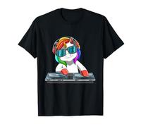 Casque Audio EDM Rave Unicorn DJ Dance Music Mix T-Shirt