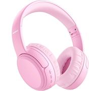 Casque Audio Enfant Bluetooth,Casque Bluetooth Sans Fil Enfant Avec Microphone,85/93Db Limite De Volume,Son Stéréo,Câble De 3,5Mm,Bluetooth 5.1,Casque Pour L'École/Voyage,Rose Clair