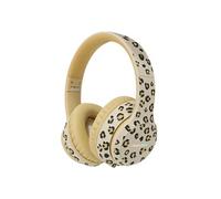 imoshion Édition Spéciale - Casque sans fil pour enfants avec imprimé léopard LED Light - Limiteur de décibels - Avec câble AUX - Léopard