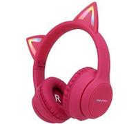 imoshion Casque sans fil pour enfants LED Light Cat Ear - Limiteur de décibels - Avec câble AUX - Hot Pink