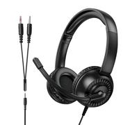 Casque Audio Filaire Jack 3.5mm avec Microphone Anti-bruit Orientable Hoko Noir