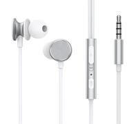 Casque audio filaire Minijack 3,5 mm 1,2 m Argent