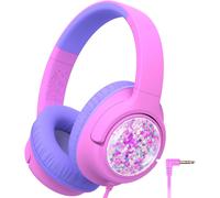 Casque Audio Filaire Pour Enfants, Avec Câble, 85 Dba, Volume Sûr, Son Stéréo, Casque Supra-Auriculaire Pliable De 3,5 Mm, Pour Ipad, Tablettes, École, Voyage, Violet Pailleté[ECO5241276]