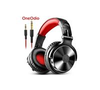Casque Audio Filaire OneOdio PRO 10 Compatible Smartphone/PC-Noir rouge Noir rouge