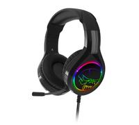 Spirit of Gamer - Casque audio gaming PRO-H8 - LED RGB, microphone flexible, simili cuir, noir