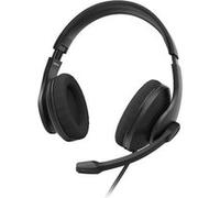 Hama HS-USB300 V2 Casque Avec fil Arceau Bureau/Centre d'appels USB Type-A Noir - Neuf