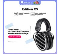Casque audio Hi-Fi HIFIMAN Edition XS, circum-auriculaire, à conception ouverte, à aimants planaires, avec aimants discrets et serre-tête réglable noir