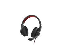 Hama Casque audio HS-USB400 V2 00139937 – USB filaire supra-auriculaire Contrôle du volume Noir/rouge