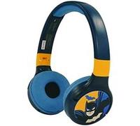 Lexibook - Warner Batman - Casque Audio 2-en-1 Bluetooth et Filaire, Stéréo, sans Fil, Filaire, Son limité, Pliable, Ajustable, Batterie Rechargeable, Bleu/Jaune, HPBT010BAT