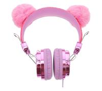 Casque Audio Micro Oreilles Chat en Boule de Poils Rose Couleur Aléatoire