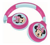 Casque audio Minnie Mouse 2 en 1 Bluetooth et filaire - Volume limité 85dB - Pliable