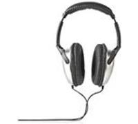 Nedis Casque audio HPWD1200BK Filaire - Contrôle du volume - Câble 2,70 m - Argent/Noir