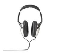 Nedis Casque audio HPWD1200BK Filaire - Contrôle du volume - Câble 2,70 m - Argent/Noir