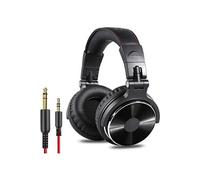OneOdio Casque Audio Filaire DJ Piano Guitare avec Micro, Hi-Res Audio Extra Basse Son, Léger Confort Pliable Casques avec Share-Port, 2 câbles - Headphone pour PC Studio Monitor AMP Pro-10
