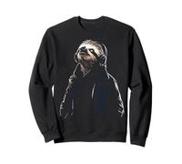 Casque Audio Paresseux Animal Amour Musique Faune forêt Art Sweatshirt