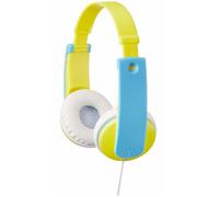 Casque audio pour enfant Tinyphone jaune et bleu JVC HA-KD7-Y-E
