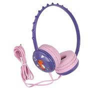 Casque audio pour enfants avec contrôle du volume sécurisé, design pliable, motif dinosaure et strass, casque stéréo gaming avec micro,