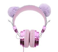 Casque Audio pour Garçon et Filles à Oreilles en Boule Poilue, Filaire
