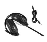 Casque audio sans fil à oreillettes souples et pliables, avec réduction de bruit, radio FM et arceau réglable.