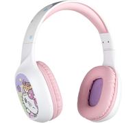Casque Audio sans Fil Bluetooth 5.3 PC, Smartphones, tablettes - Microphone - Autonomie 30 h - Câble Jack 3,5 mm - Blanc et Rose