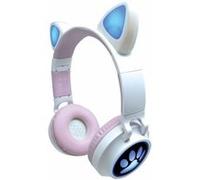 Lexibook Casque audio avec oreilles de chat – Bluetooth sans fil avec lumières – Argenté
