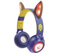 Casque audio sans fil pour enfant Bluetooth Lexibook Pat' Patrouille avec oreilles de Chase Bleu, Marron, Jaune, Rouge, Rose, Blanc H