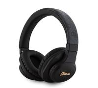 Guess Casque audio sans fil Tone on Tone Script – Stéréo Bluetooth 5.3 – Noir et Gris