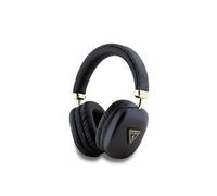 CG MOBILE Guess Casque Bluetooth avec Logo Triangle doré, Son Clair, Basses Profondes puissantes, Design Ergonomique, Batterie Durable, Facile à appairer, Version BT 5.3, 32 Heures d'écoute - Noir
